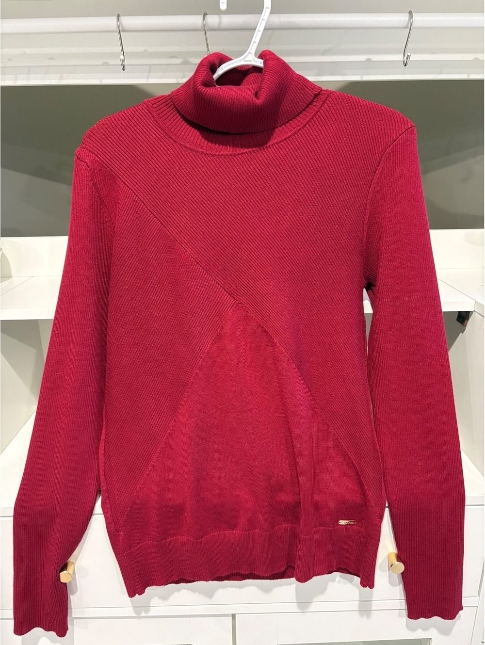 Calvin Klein Red high neck light sweater long sleeve
